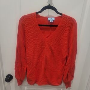 CeCe Bold Red Knit Top